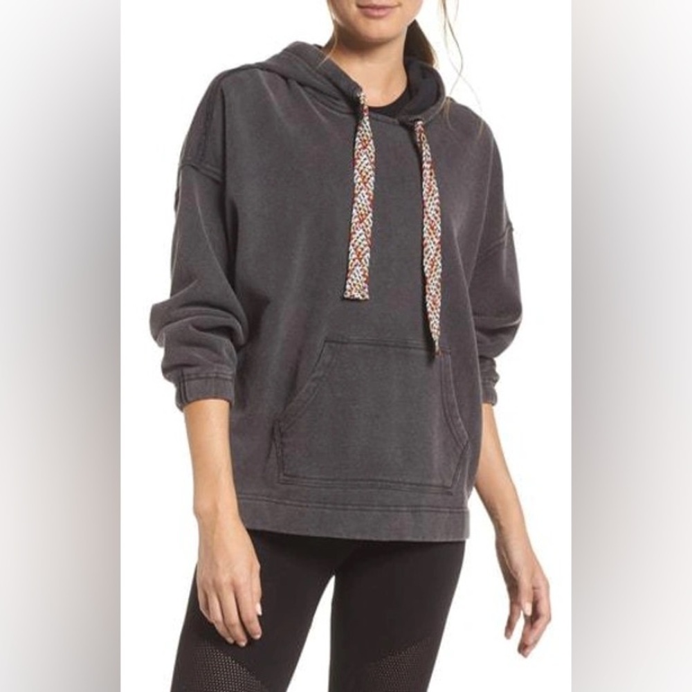 Free people movement chill out Hoodie with Patterned Drawstrings
